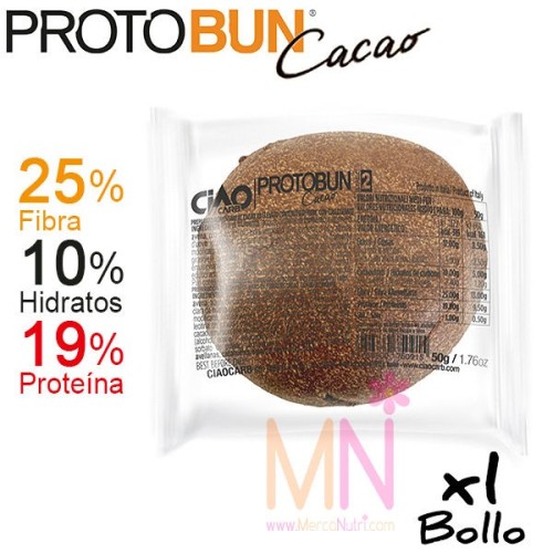 Bollo keto con chocolate PROTOBUN Cacao Fase 2 - 50g