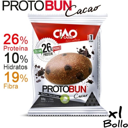 PROTOBUN Cacao Fase 1 (Bollo proteico de Cacao) 50g