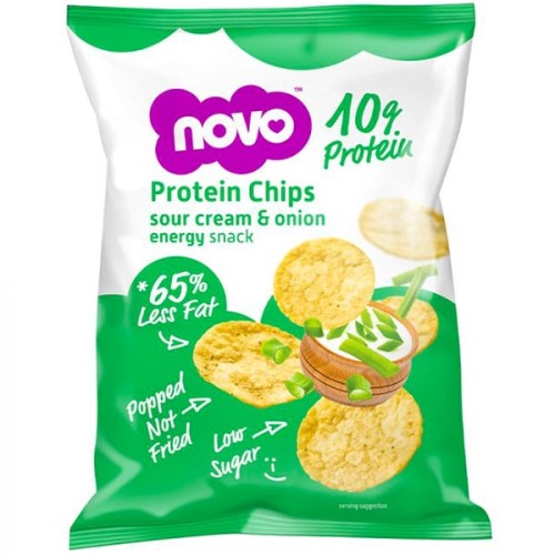 protein chips crema agria y Cebolla novo 30g