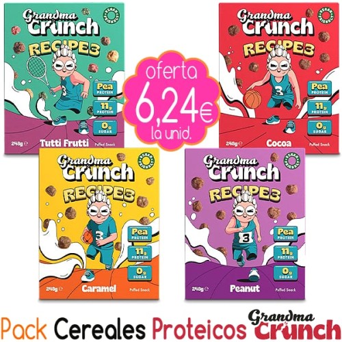 Pack cereales Proteicos Grandma Crunch 4x248g