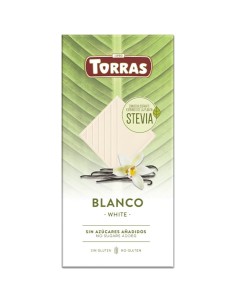 chocolate blanco con stevia torras