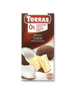 chocolate blanco con coco sin azucar