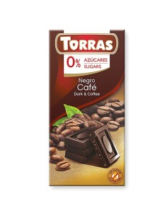 chocolate negro sin azucar con cafe torras