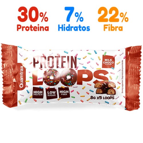 protein loops dark chocolate con leche quantrax